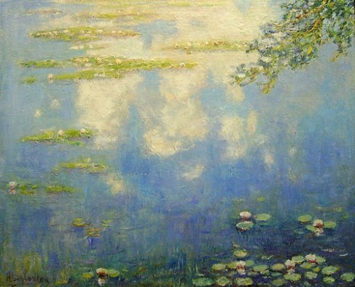 Claud Monet, Water Lilies, photographed by Harvey Schlencker  [Public domain], via Wikimedia Commons